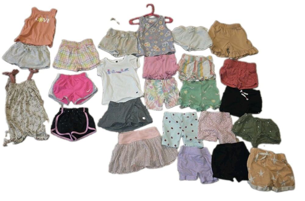 Girls 18-24M Clothing Lot 21 Bottoms + 7 For All Mankind Romper 22pc Bundle